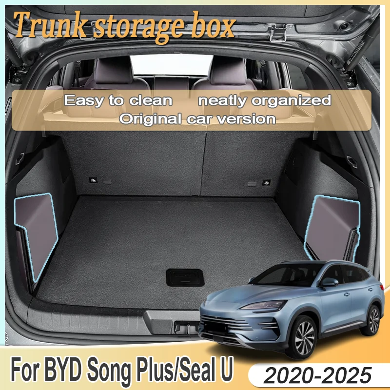 

Складной автомобильный ящик для хранения в багажнике для BYD Song Plus Seal U 2020 2021 2022 2023 2024 2025, портативный многоцелевой органайзер, автомобильный чехол