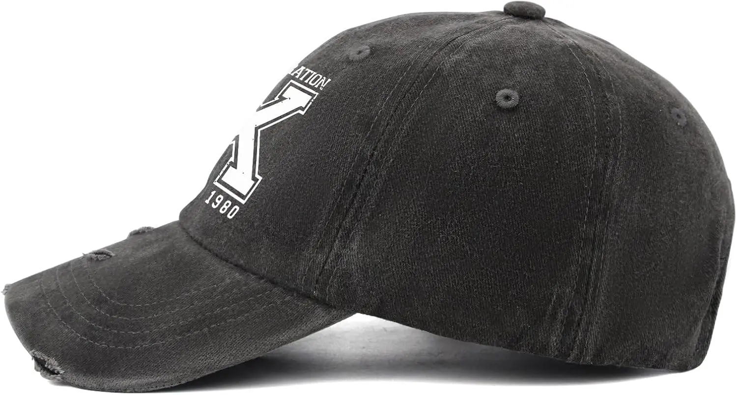 قبعات Vintage Gen X للنساء قبعات بيسبول مضحكة مغسولة متعثرة التسليم في اليوم التالي