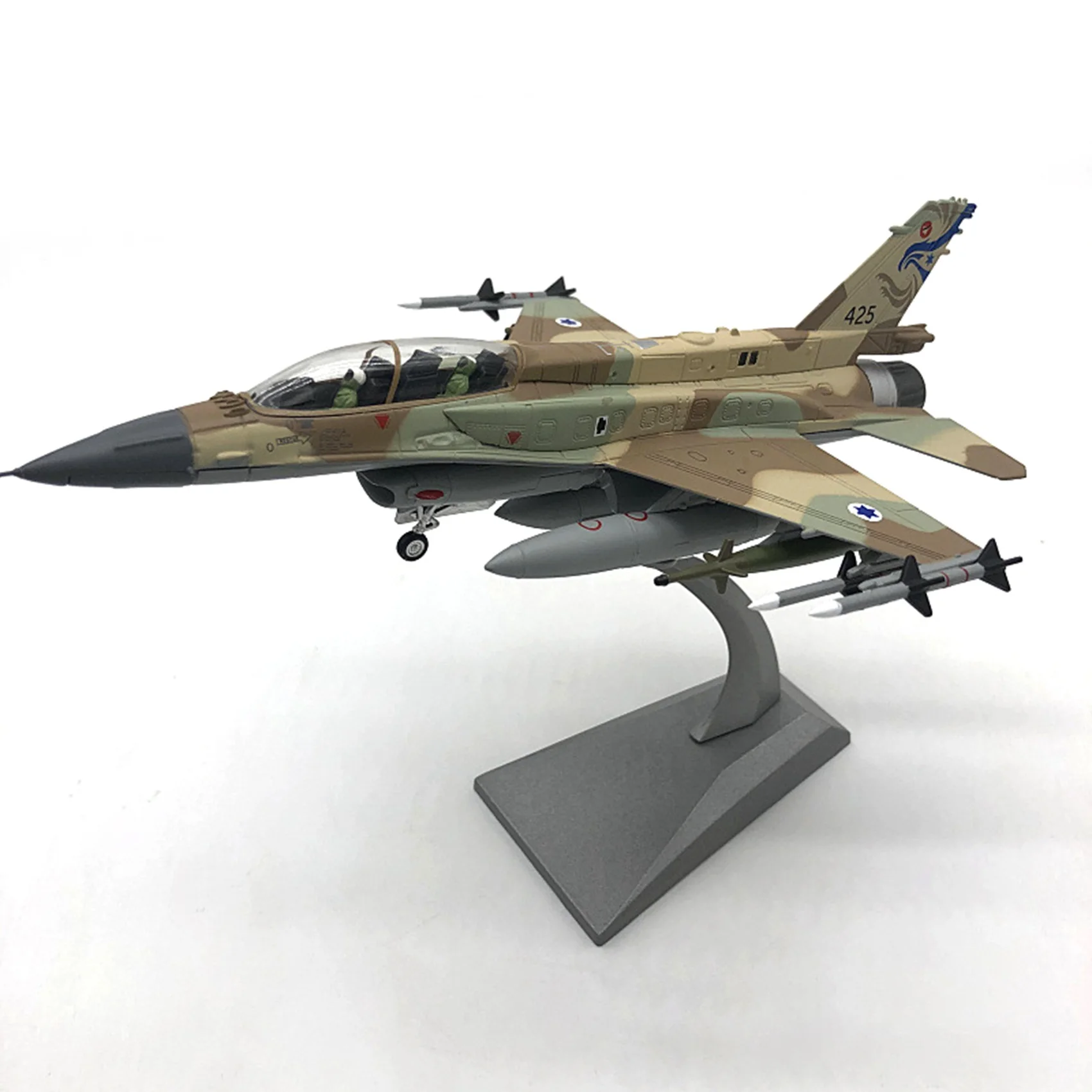 B05C-1/72 Israelischer Luftwaffenkämpfer F-16I Flugzeug aus Druckgusslegierung mit Ständer für Kinder Erwachsene Home Office Dekor