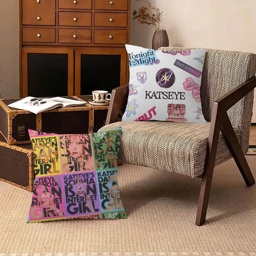 Girl Group singer beauty Trendy-style decorative throw pillow cover insert not included fauxembroidery design K-atseye