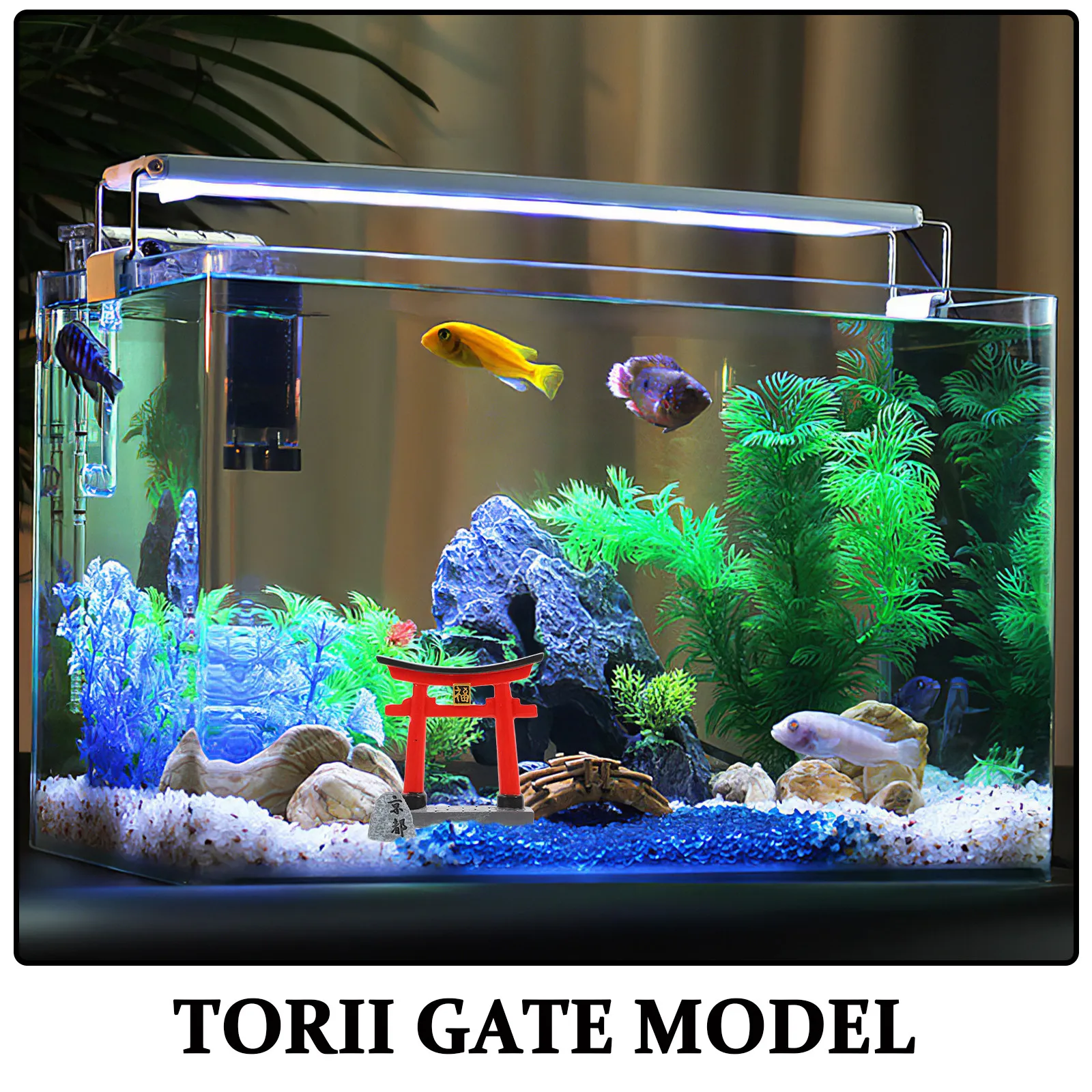 Miniature Japanese Torii Gate Kyoto Stone Aquarium Ornament Zen Garden Accessories Micro Landscape Fish Tank Decoration Aquarium