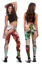 Jornal Cogumelos Leggings 3D Todo O Lado Impresso Leggings Sexy Elástico Feminino Skinny Leggings Gótico Yoga 04