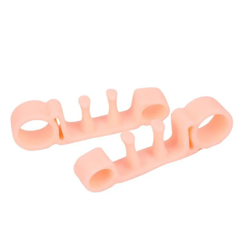 1PC 5หลุม Soft Pedicure Toe Corrector Pad Foot Care แยก Thumb Valgus Orthopedic Straightener Toe Corrector เครื่องมือ