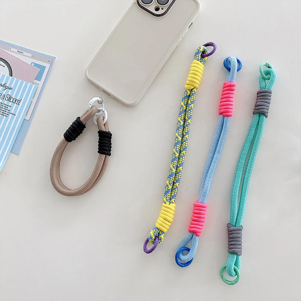 الأشرطة الهاتف المحمول شنقا الحبل الهاتف المحمول الحبل قصيرة شريط للرسغ سحر مكافحة خسر سلسلة للنساء المفاتيح