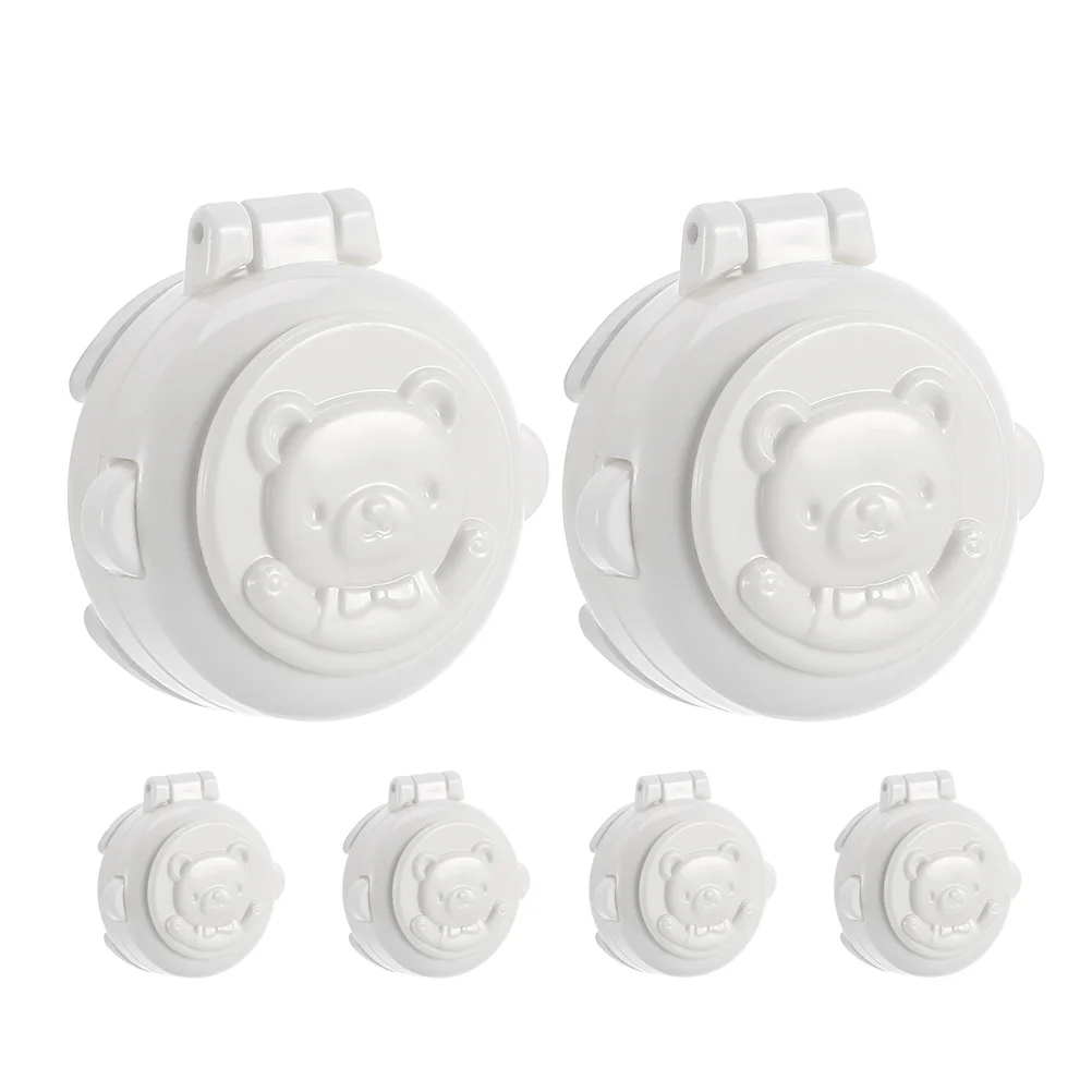 

6 Pcs Car Washing Machine Child Proof Button Lock Switch Security Abs Baby Safety Protection Cover