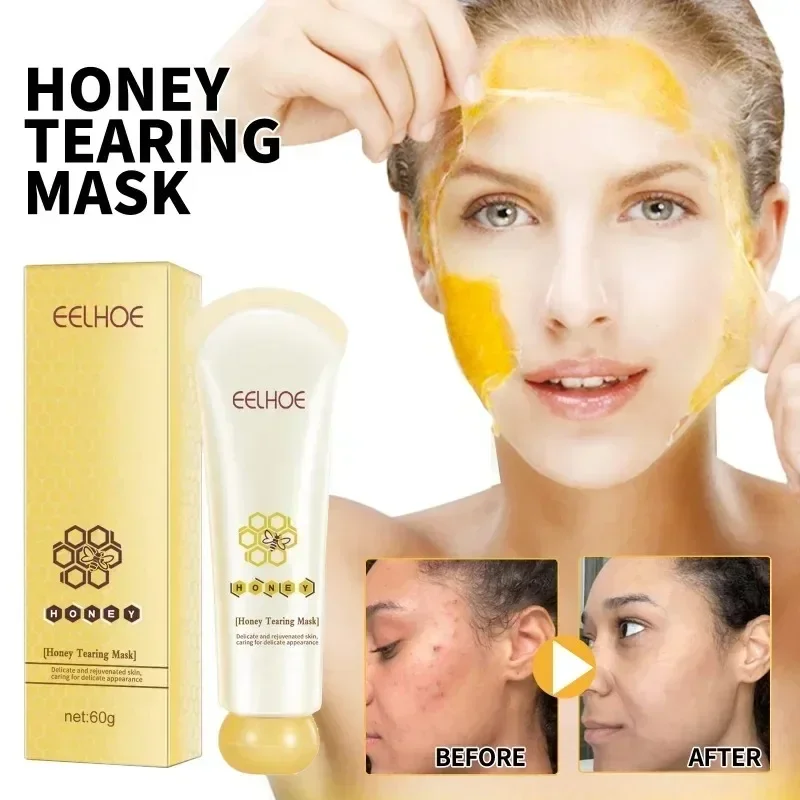 Blackhead Remover Mask Honey Tearing Peeling Mask Dead Skin Clean Shrink Pores Acne Treatment Oil Control Nourishing Face Care