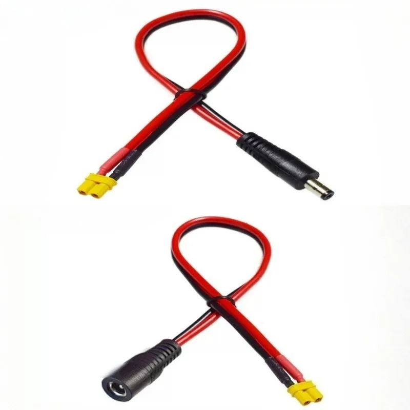 14AWG XT30 Male & Female Connector To DC5521 5525mm Male Power Cable Heavy Gauge Wire For Outdoor FPV Drone Goggles Power Supply