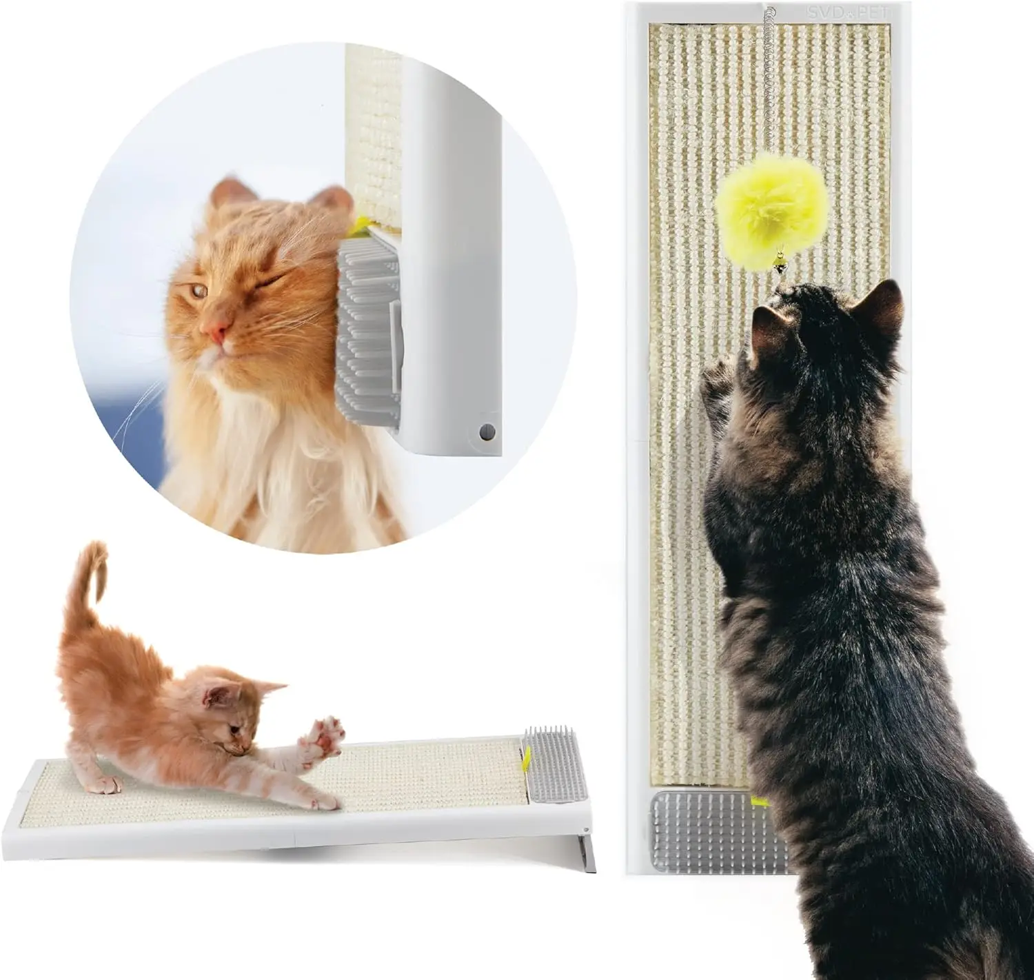 

Cat Scratching Post, Natural sisal Pad Cat Scratching Board, Kitten Scratcher w/Replaceable Natural sisal Pad & Self