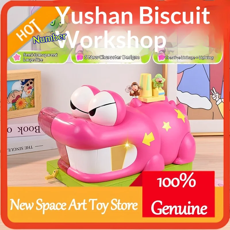 Keeppley Crayon Shin chan Waniyama San Biscuit Factory Building Blocks Blind Box Official Creative Scene Model Toy Kid Fans gift