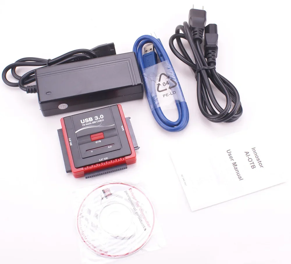 بيع التخليص 2.5/3.5 USB 3.0 إلى محول SATA/IDE محول القرص الصلب لقرص القرص الصلب العالمي HDD/SSD مع مصدر الطاقة