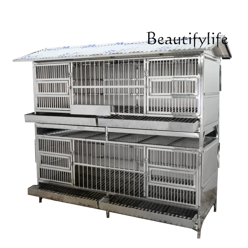 

extra large with toilet outdoor chicken cage anti-mouse automatic egg collection Stainless steel chicken cage household outdoor