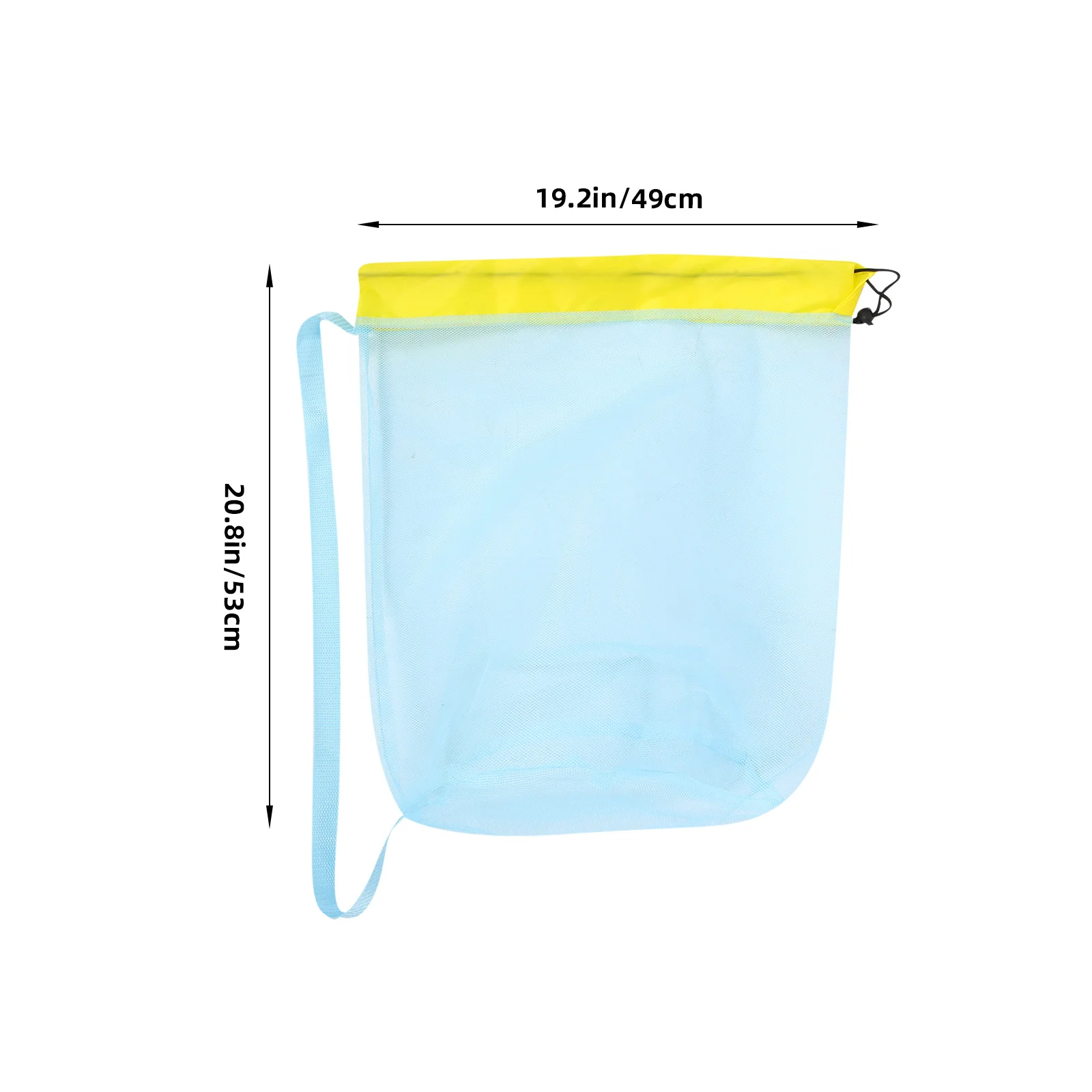 Bolsa de malla de playa para niños con cierre de cordón, bolsa de recolección de concha de arena ligera, diseño hueco para nadar y hacer senderismo