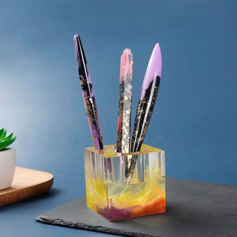 1/3/10/15 Stück Epoxidharz-Gießformen, transparente Stift-Lesezeichen, herzförmige Schlüsselanhänger, Silikonform für handgefertigte Schreibwaren – Detail 6