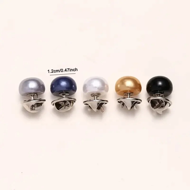 10 épingles à boutons perlés, couvre-boutons décoratifs de sécurité pour chaussures, chapeaux, sacs, châles, broches à aiguille pour col, boucles de fixation