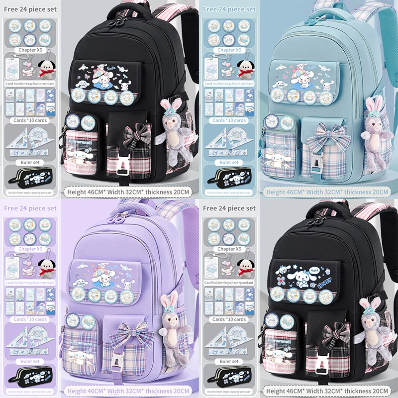 Sanrio Cinnamoroll Cute Fashion Printing Escuela Student Campus Backpack Mochilas Aestethic Bag Kawaii Large Capacity