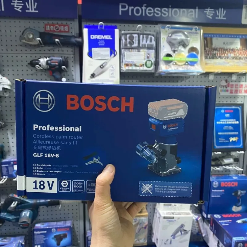 BOSCH GLF 18V-8 Electric Trimmer Wood Router Machine Carpentry Tool for Woodwork Trimming Grooving Carving Milling GLF18V-8