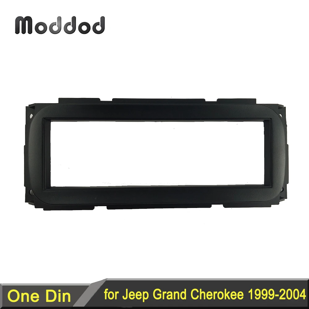 For Jeep Grand Cherokee 1999-2004 One Din Car Radio Frame Stereo Replacement Panel GPS DVD Android Kit Audio Install Faceplates