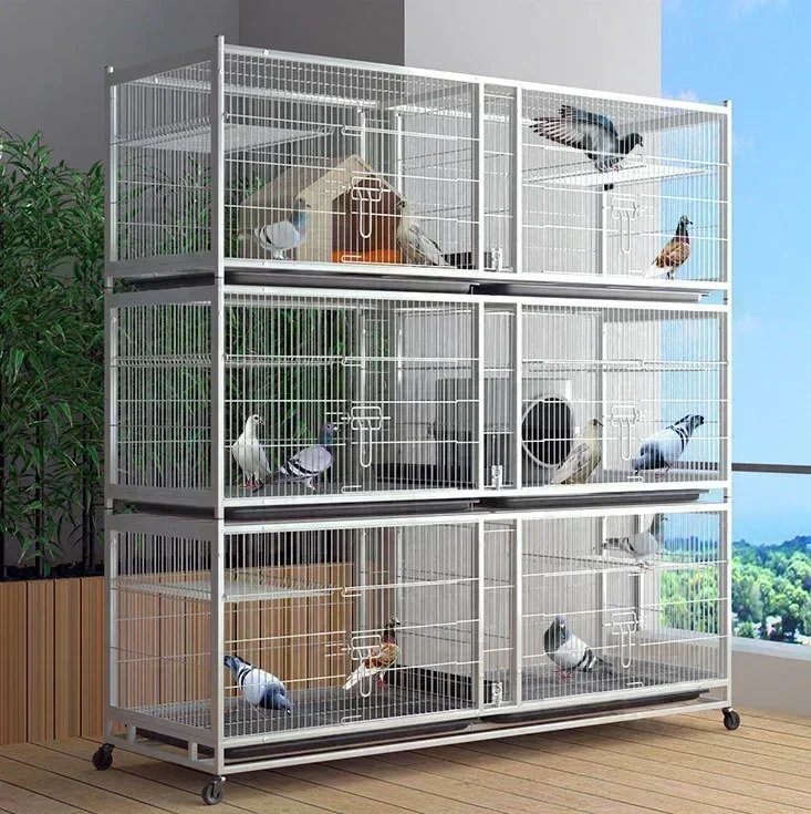 Large Metal Bird Cage, Squirrel and Rabbit Breeding Nest, Myna, Parrot and Small Animal Multi-layer Large Space Breeding Cage