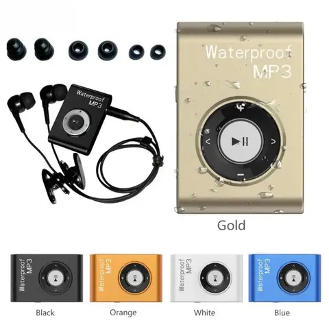 New Waterproof Swimming MP3 Player Stereo Music MP3 Walkman FM Radio Sports Running HiFi Stereo Music Headphone Students Gifts