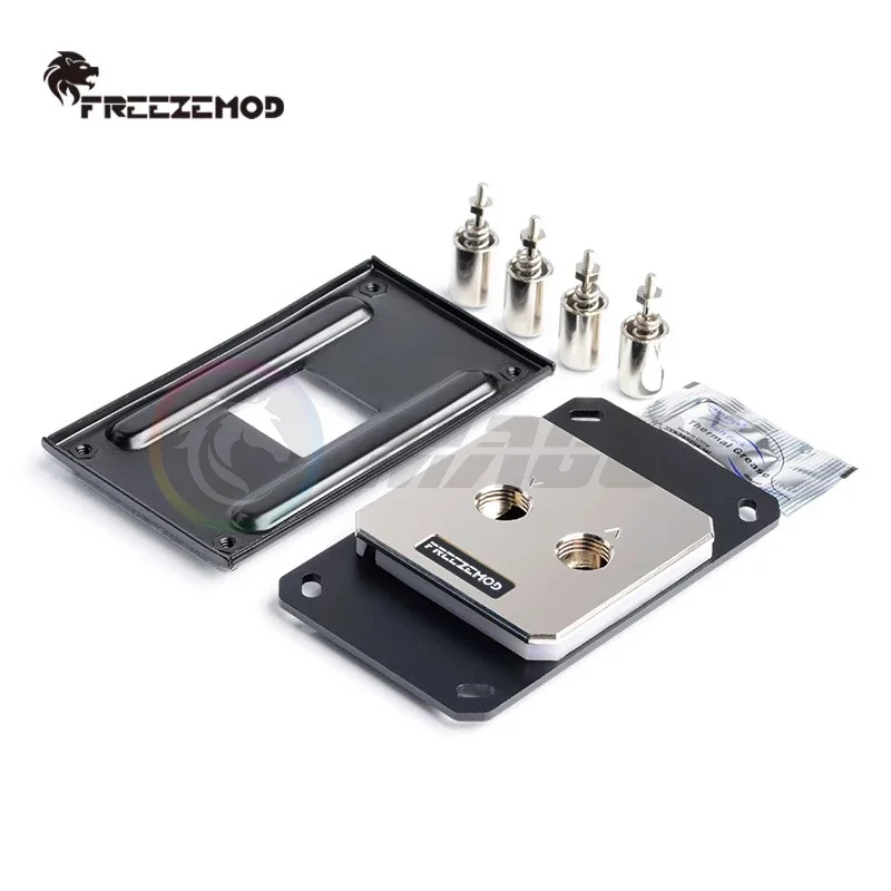 Freezemod Full Metal CPU Water Block For AMD AM5 AM4, 60*60MM Metal Cover, Aurora 5V ARGB SYNC, AMD-JB3TR