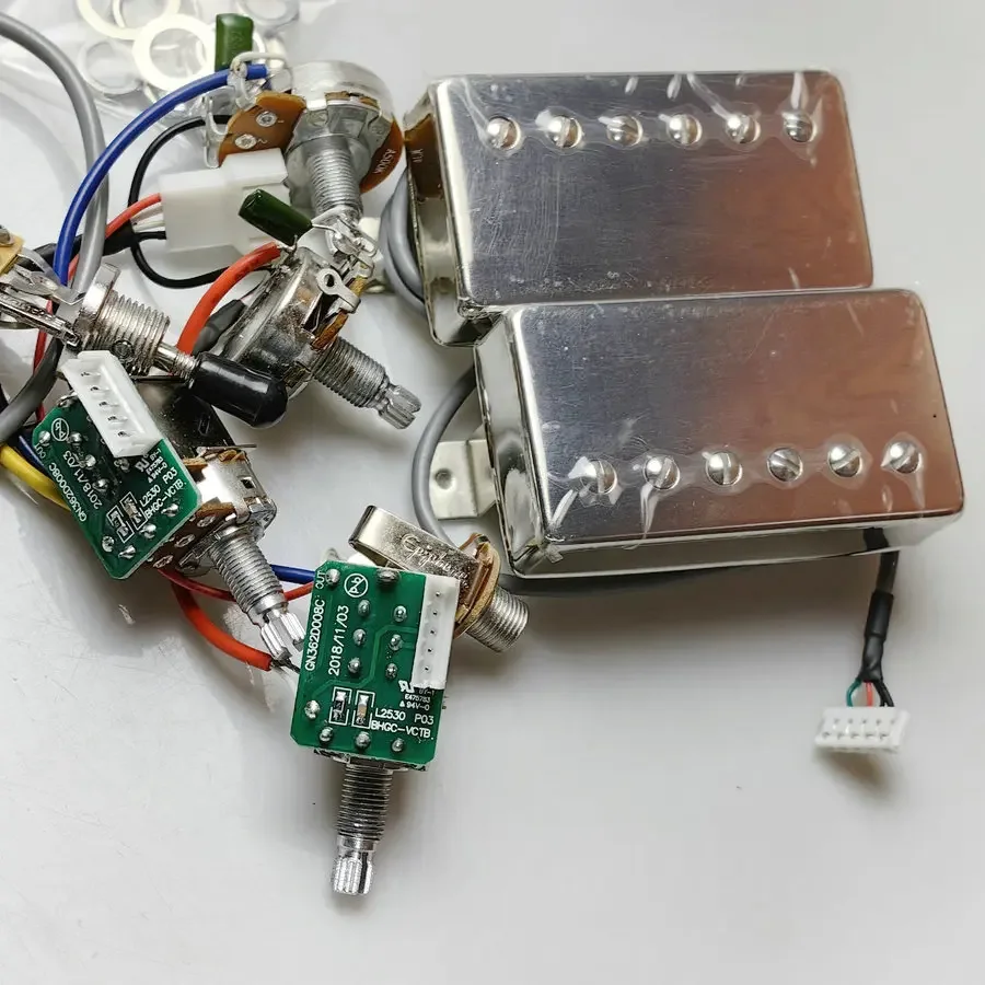 LP Guitar Pickups Alnico 5 Humbucker Pickups  BB Series BB1 BB2 Nickel Cover with Pro Wiring Harness Quick Connectors