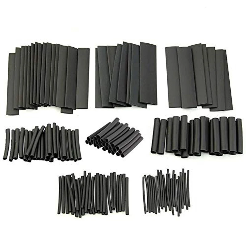 127Pcs Heat Shrink Tube Sleeving Tubing Assortment Kit Electrical Connection Electrical Wire Wrap Cable Waterproof Shrinkage 2:1