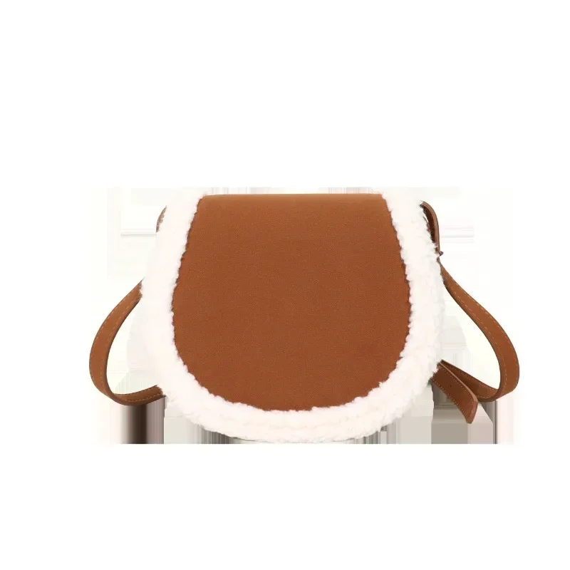 

​Winter Trendy Women's Bags Soft Faux Fur Camera Bag Embroidered Messenger Bag Plush Tote Shoulder Bag Fashionable Accessory​