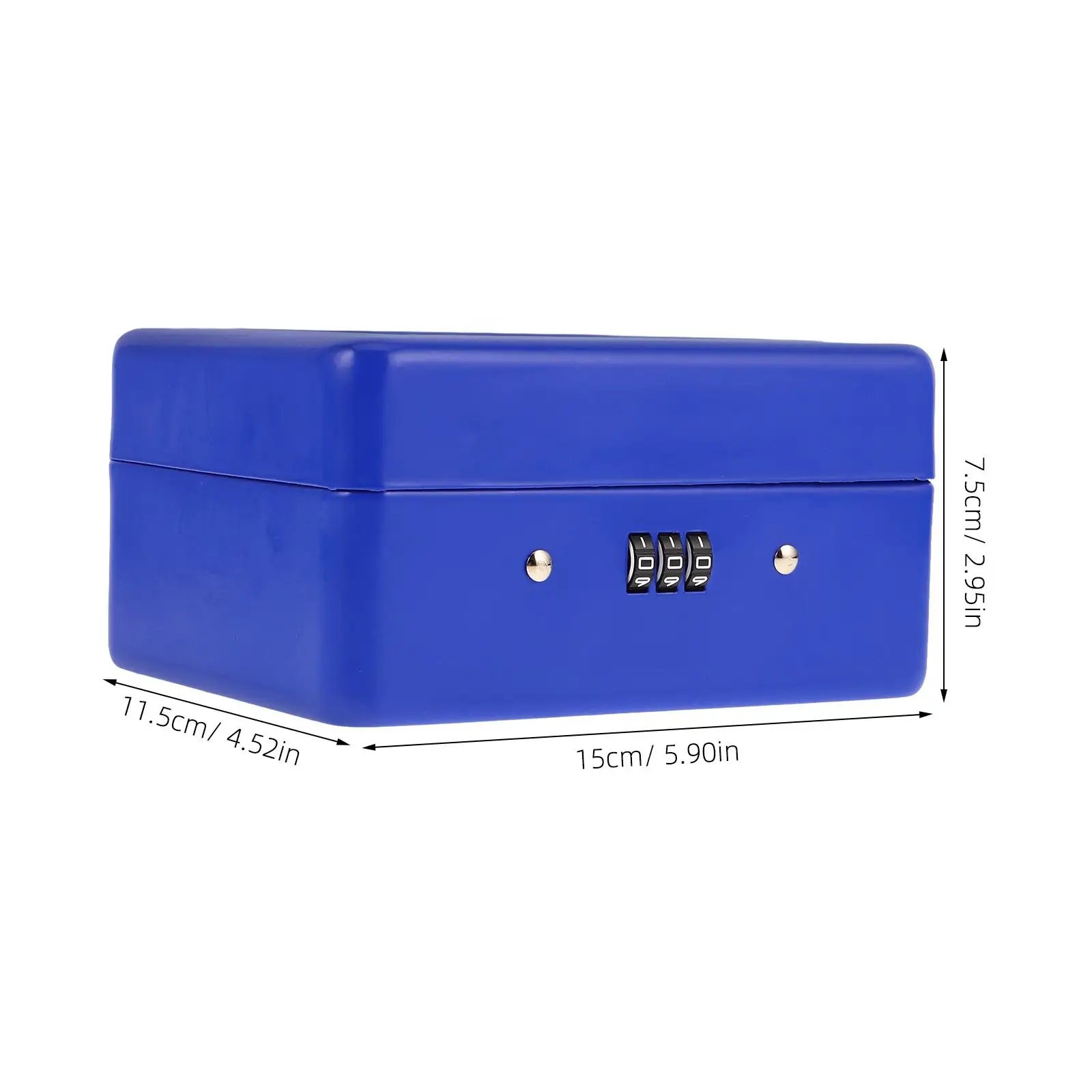 Thickened Metal Lockable Cash Box With Lock Large Storage Safe For Portable Coin Jar Lock Box File Storage Combination Safe