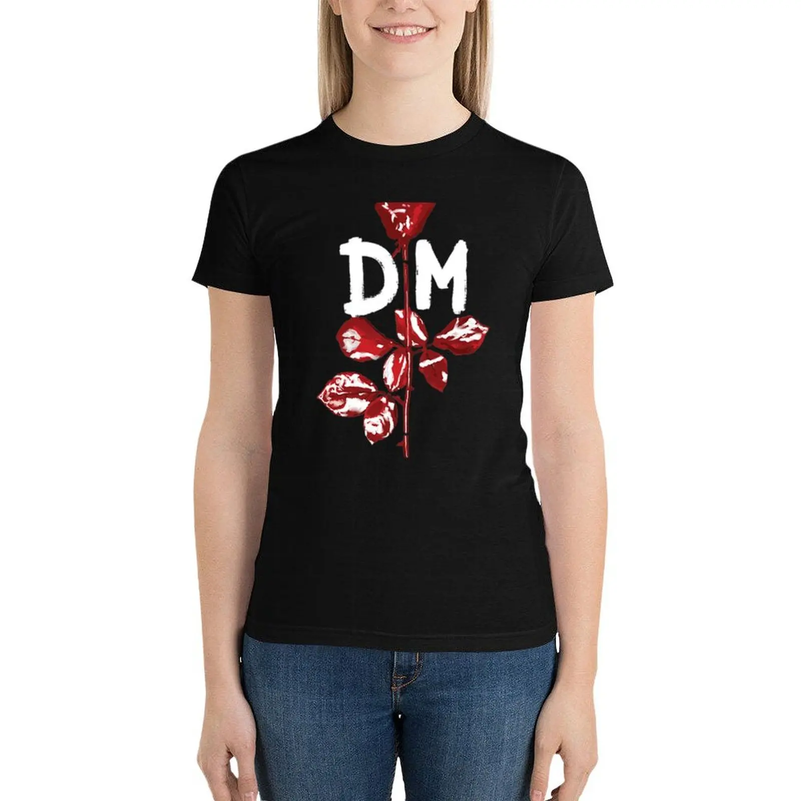 

violator with dm T-Shirt Aesthetic clothing hippie clothes shirts graphic tees oversized workout shirts for Women