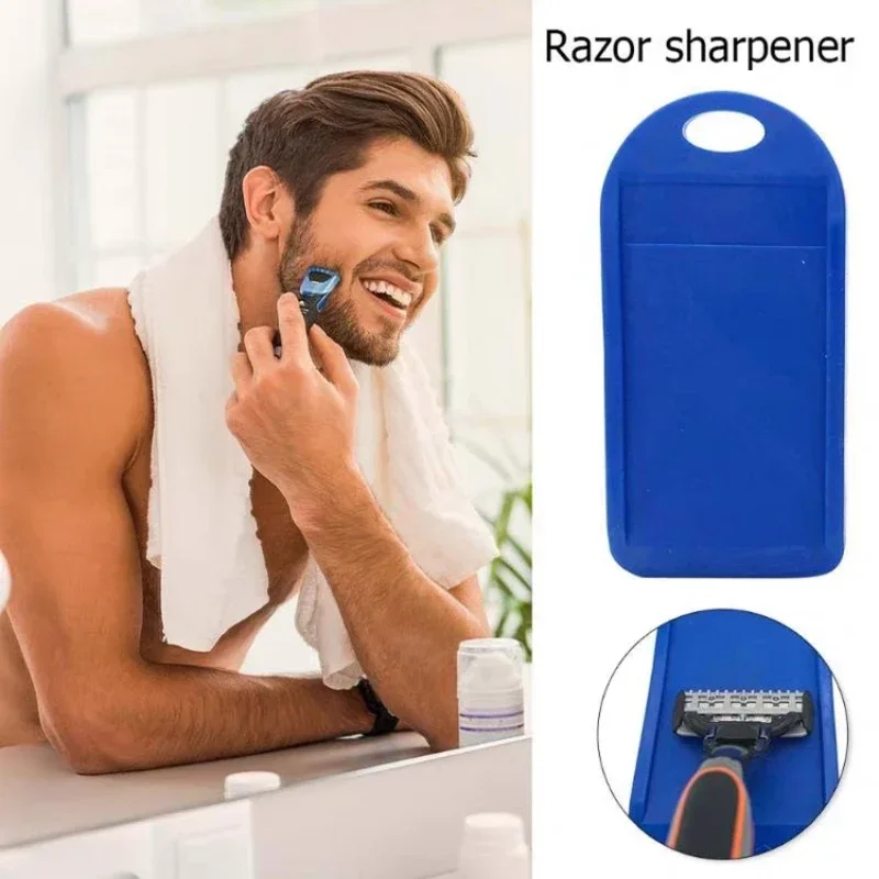 Safe Shaving Razor Blade Sharpener Cleaner Black Manual Grinding Silicone Shavel Cleanner Tools Men Shaving Razor Accessories