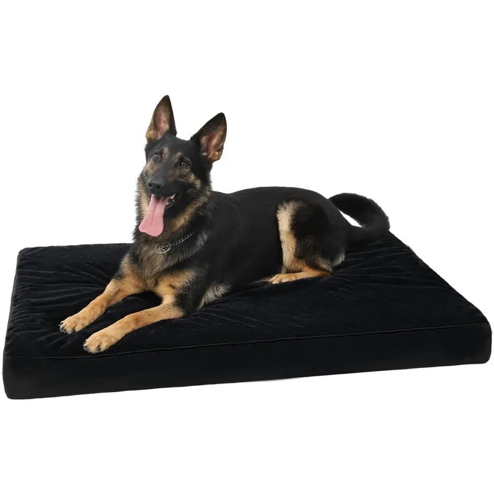 

Ортопедическая водонепроницаемая лежанка для крупных собак с моющимся чехлом и пеной Egg Crate, 41x27 дюймов