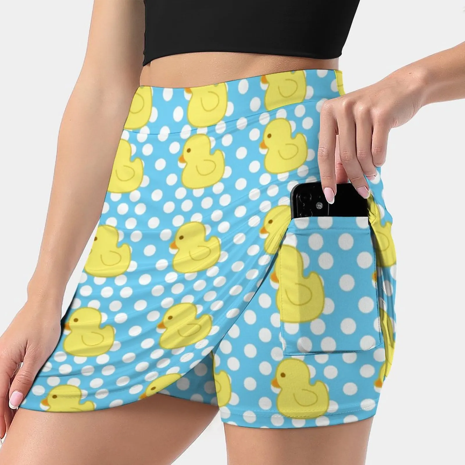 

Duck! Women's skirt Aesthetic skirts New Fashion Short Skirts Duck Rubber Duck Cute Rubber Yellow Ducks Ducky Funny Rubber Ducky