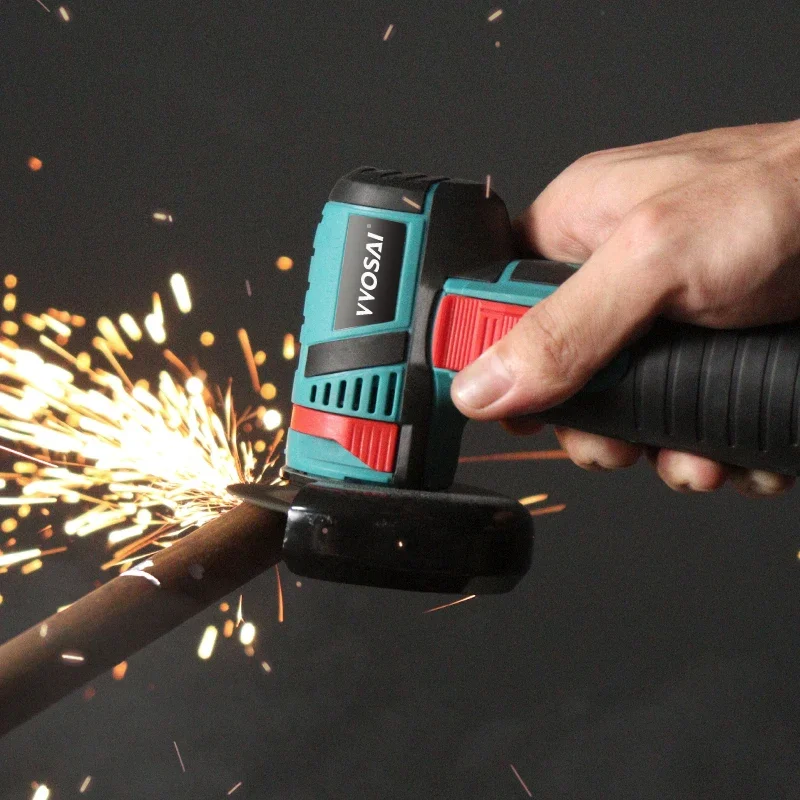 VVOSAI 12V Brushless Angle Grinder 19500RPM Electric Polishing Grinding Machine Mini Cordless Cutting Lithium Battery Power Tool