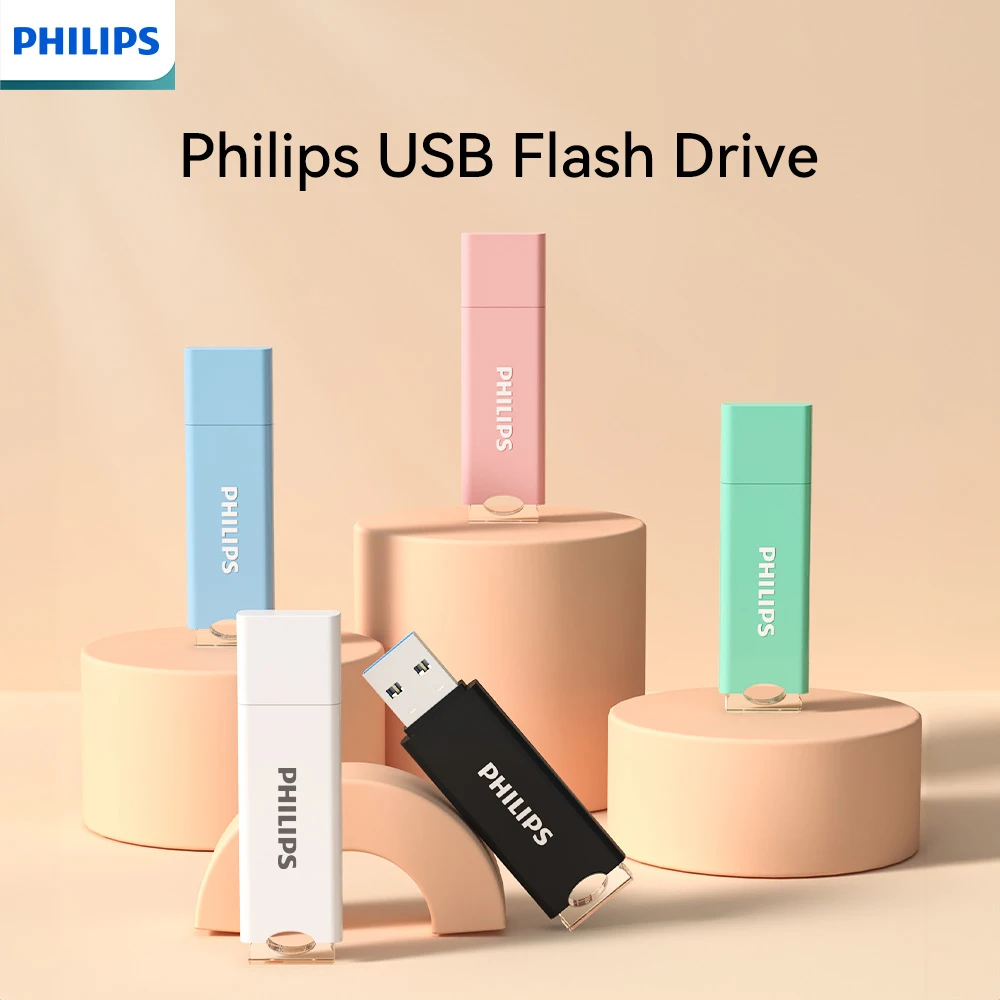 

PHILIPS USB2.0 Multi-Color USB Flash Drive High Speed Transmission 8G 16G 32G 64G Portable Office/Student/Car General Purpose