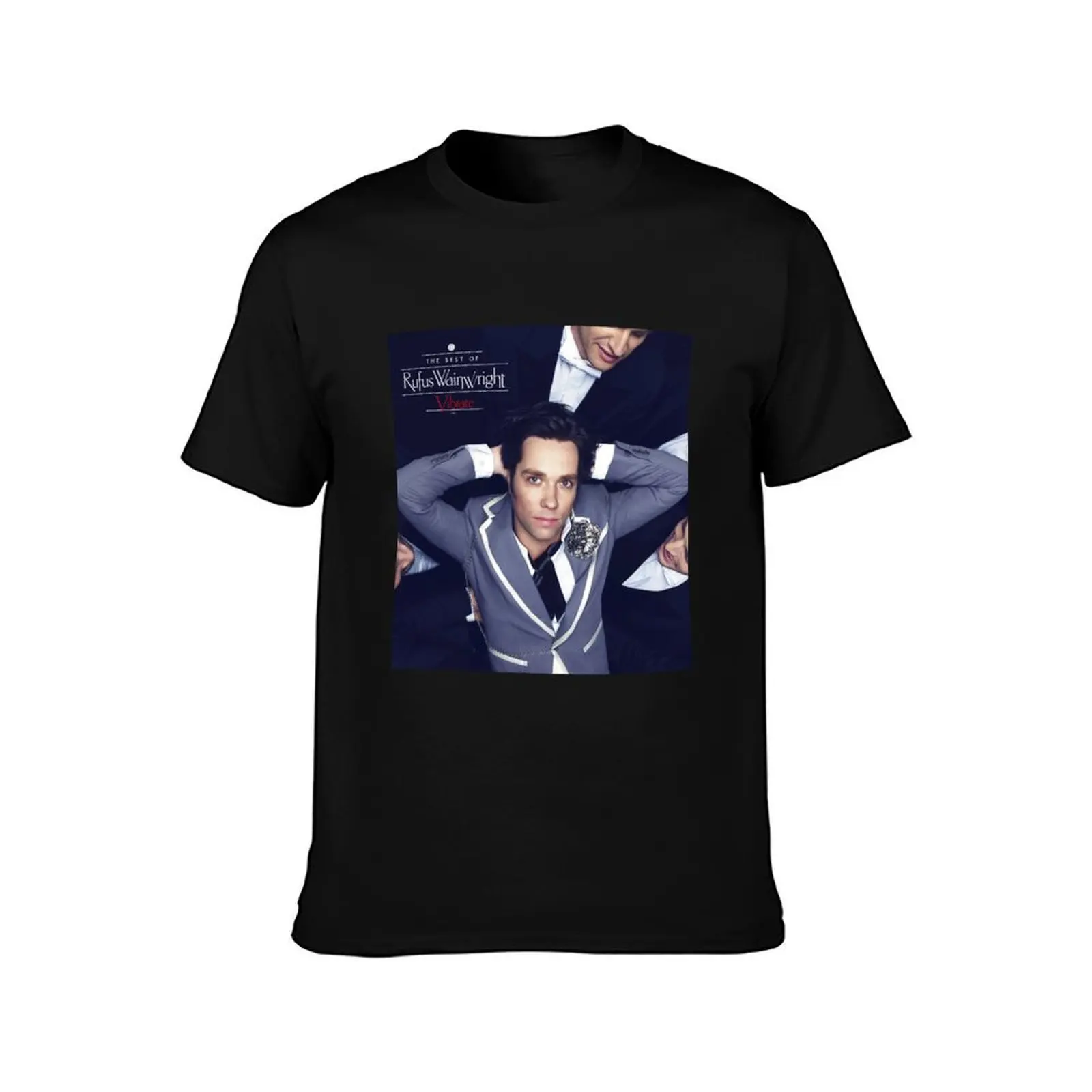 Vibrate the best of rufus wainwright T-Shirt, Summer Casual Cotton Tee, Oversized Streetwear Tops, Vintage Graphic Print