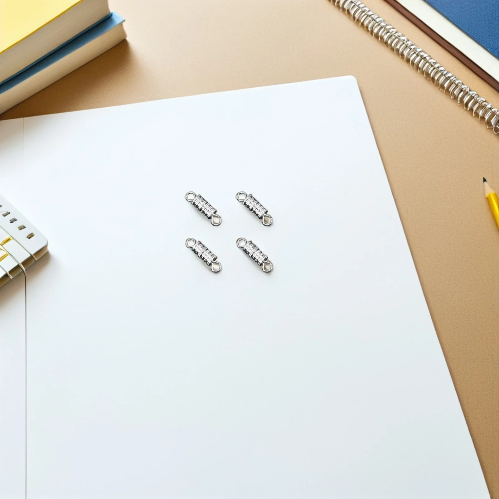 

60Pcs Copper Barrel Screw Clasps Metal Jewelry Connectors for Necklace Bracelet Anklet Repair DIY Craft Silver 4x15mm Jewelry