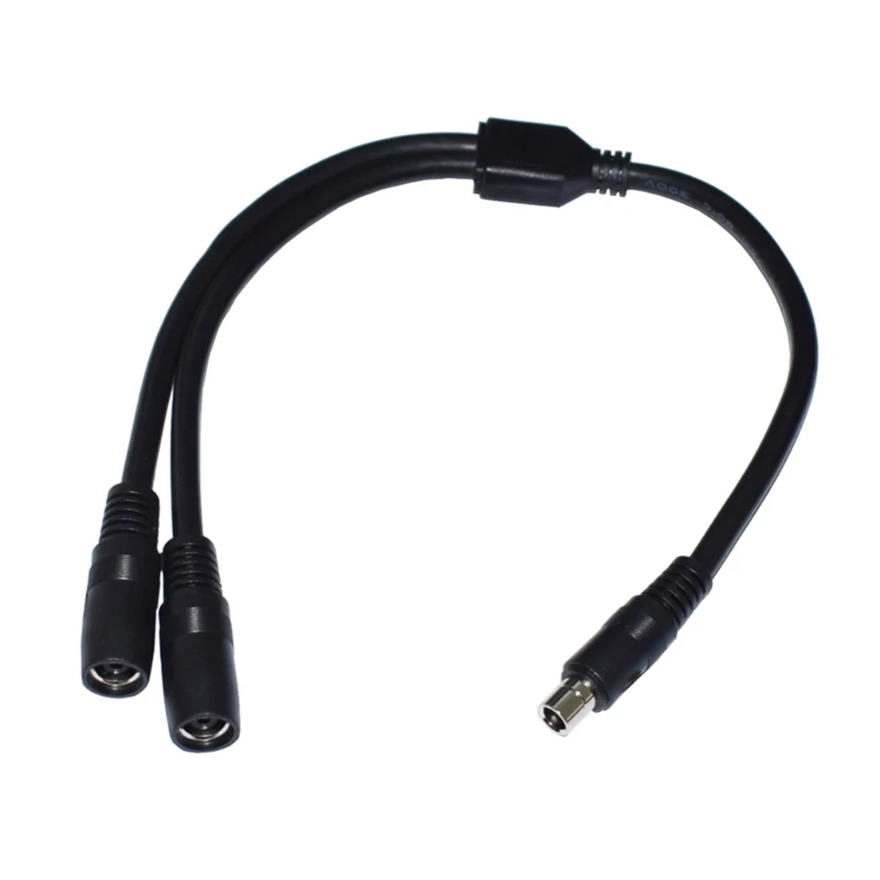 R91A 40cm High Conductivity 14AWG DC8.0x2.0mm Power Adapter Cord Splitter Cable Wire 1M/2F for Portable Energy Stations