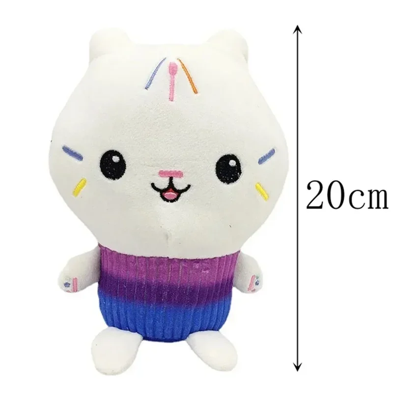 Casa de muñecas Kawaii Gabby de 25cm y 8 piezas para niños, de dibujos animados muñeco de peluche, sirena, gato, regalo de Navidad