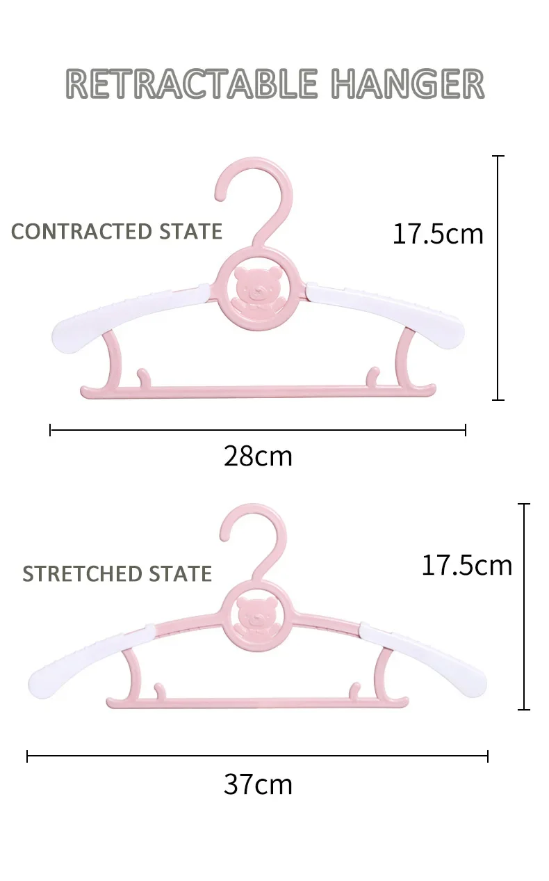 5/10/20pcs Baby Clothes Hanger Flexible Racks Plastic Clothing Display Kids Hangers Unmarked Children Coats Hanger Organizer