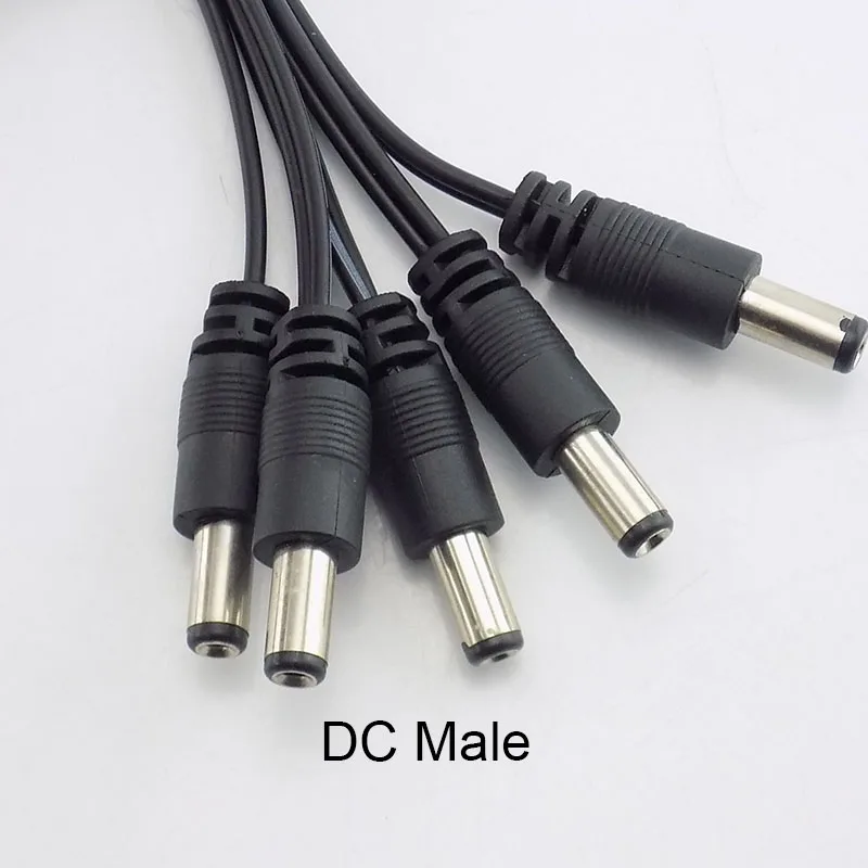 5pcs 2.1*5.5mm 12v DC Male Female Connectors Plug Power Supply Extension Cable cord wire CCTV Camera LED Strip Light J17