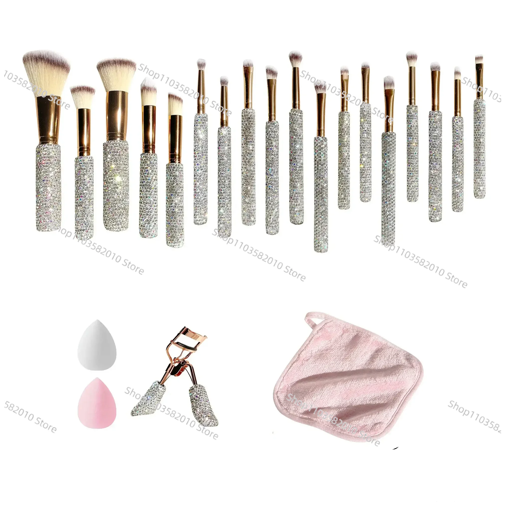 Makeup brush set Bundle PINK Set Bling Makeup Brushes