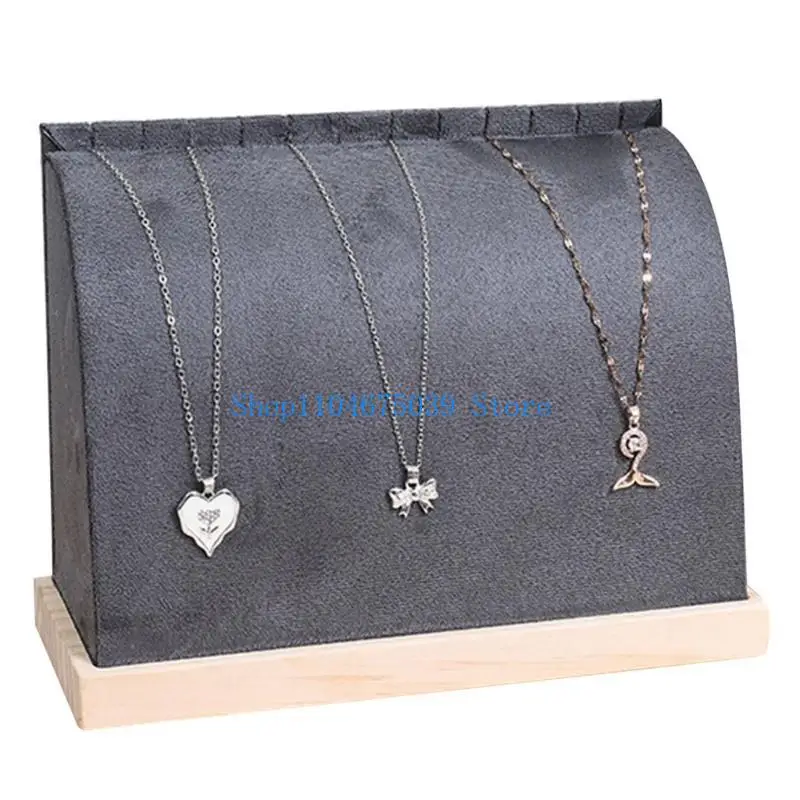 5asd Practical Leather Necklace Display Stand Elegant Jewelry Presentation Holder