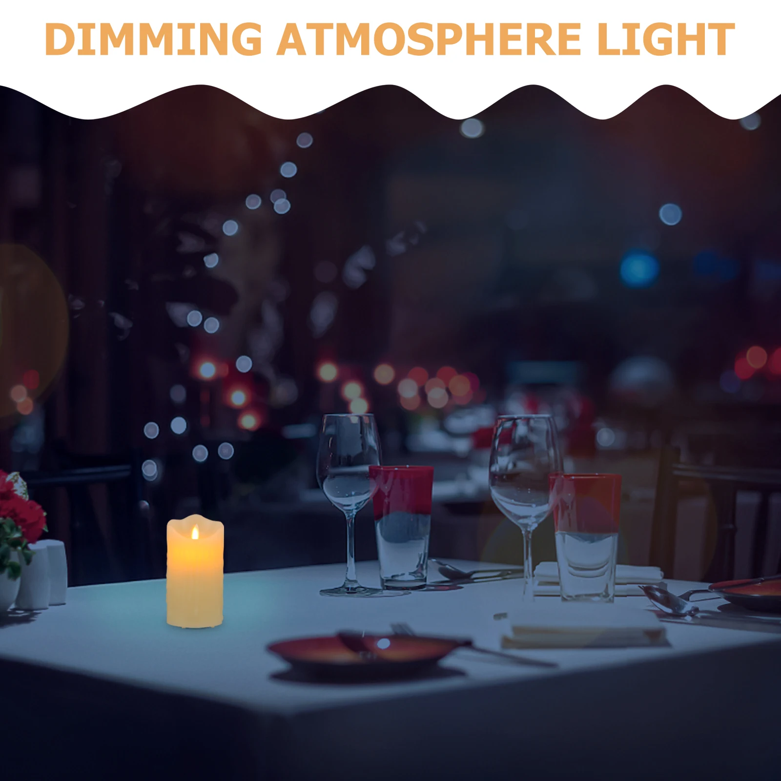 

1 set LED Tear Light Lamp Simulation Flameless Dimming Atmosphere Decorative for Halloween Party Bedroom for Kids
