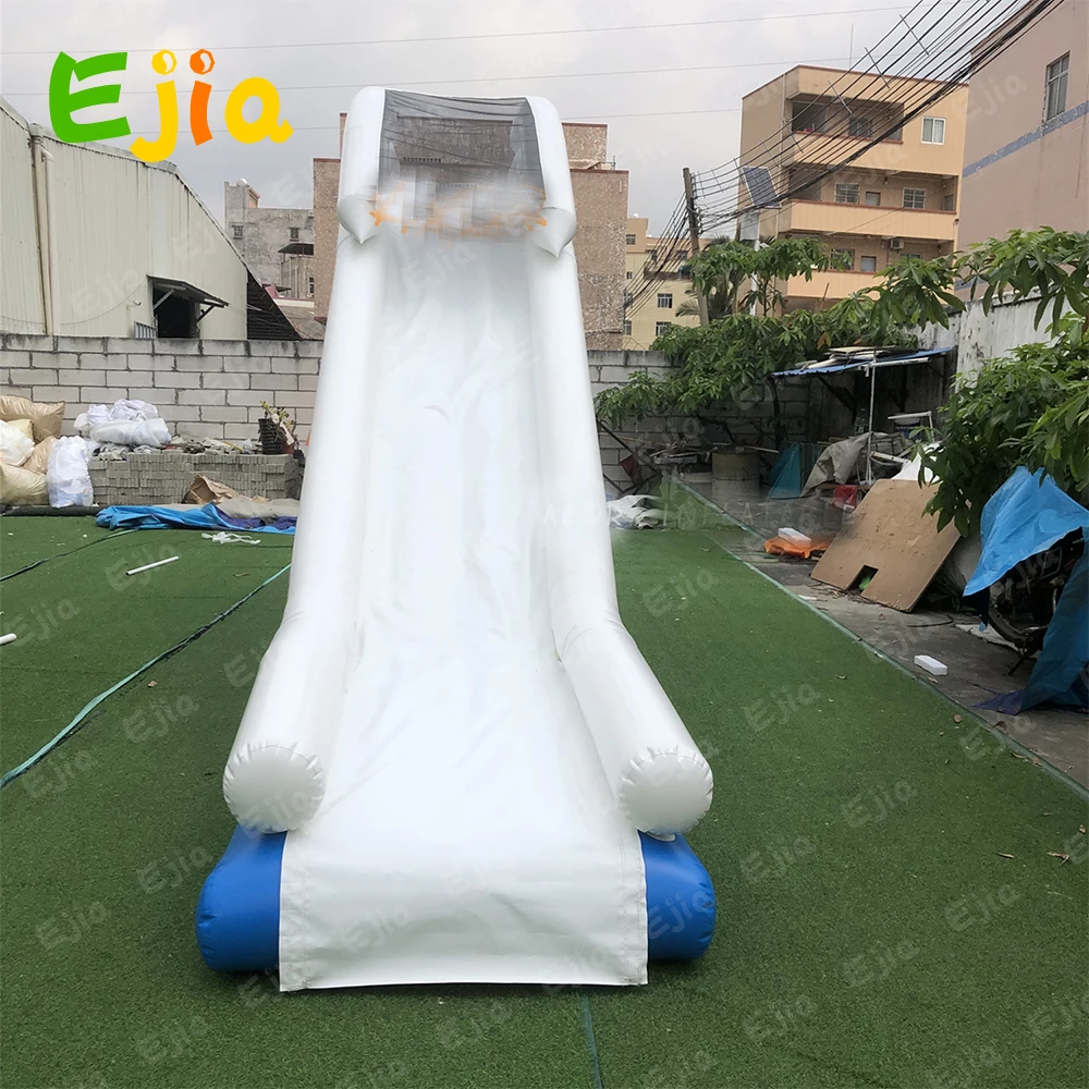 Tobogán inflable más grande personalizado para yate acuático, tobogán de muelle inflable para equipo de juego acuático de barco