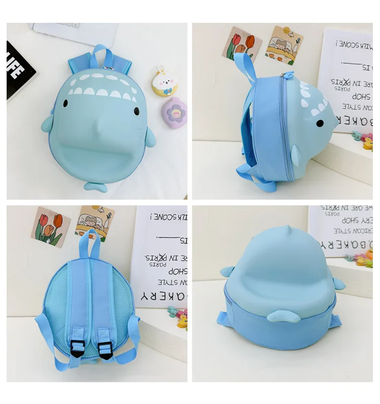 Children\'s backpack new cartoon cute shark eggshell backpack kindergarten f