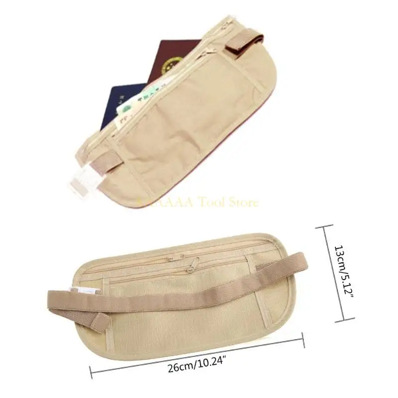 A2BE Travel Money Belt Waist Pack for Running Cycling Hiking Durable Comfortable Lightweight Secure Travel