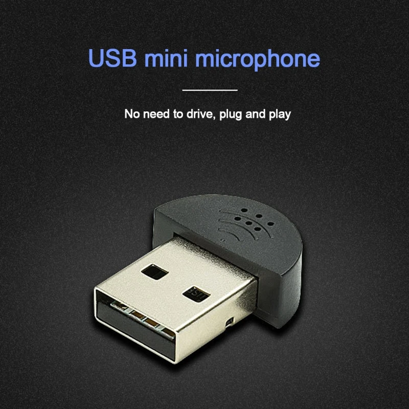 

Mini USB Microphone for Laptop/Desktop Voice Recognition Software Driver-free Dropship