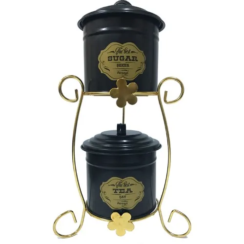 Feronya Gold Color Plated Special Tea Candy Stand CS02GS