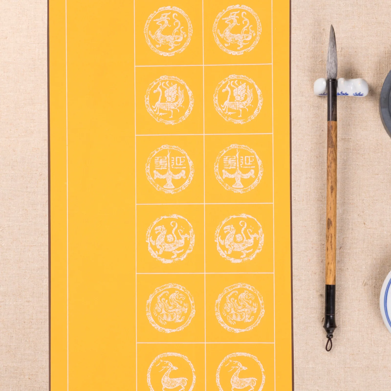 

Blank Scroll Paper for Chinese Calligraphy Painting and Writing Premium Xuan Paper Lightweight Roll Design for Home Office Wall