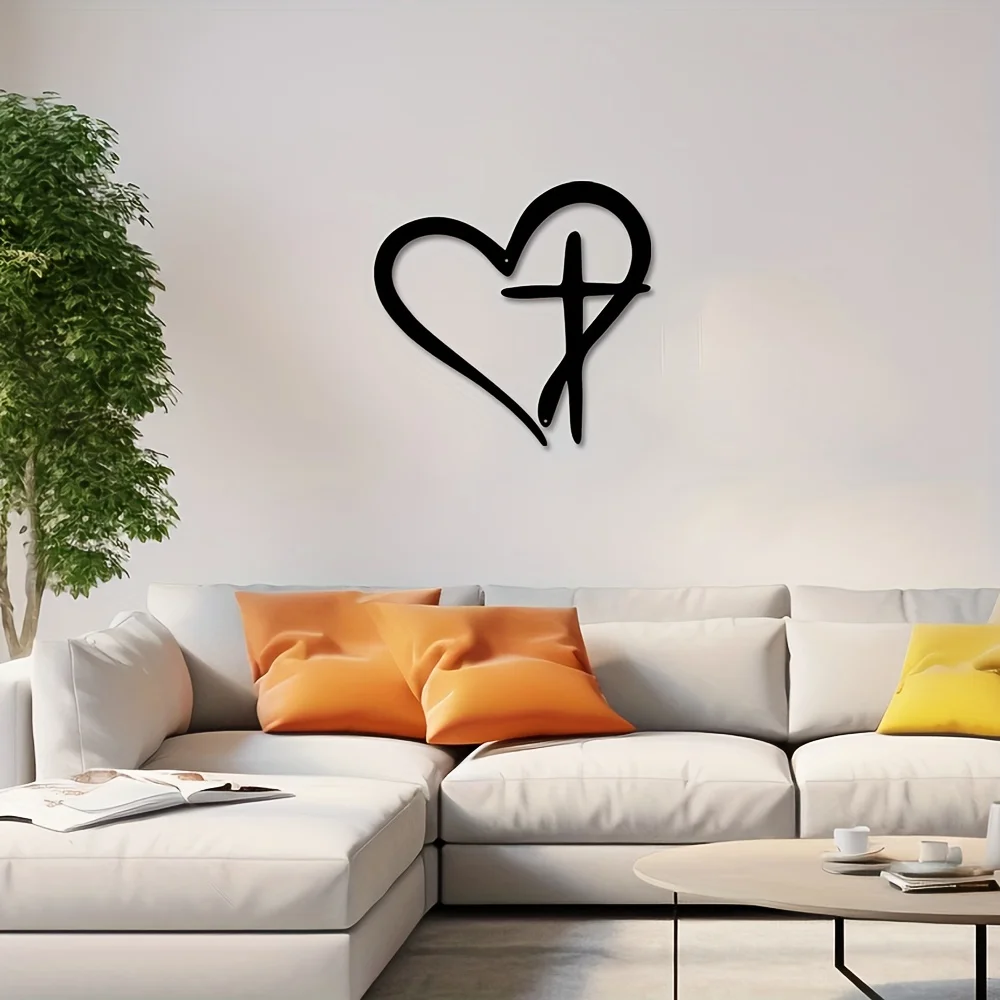 Personalized Love Cross Wall Sticker Art, Modern Funny Art Home Decoration, Bedroom And Living Room Wall Decoration